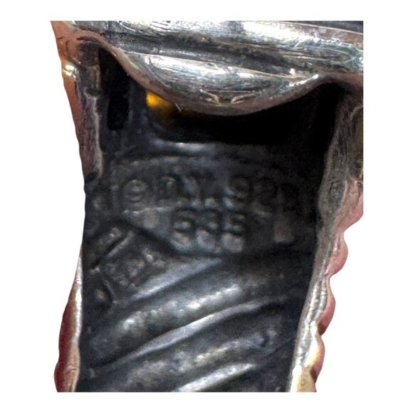 David Yurman Cable Classic Silver 925 14k Gold Shrimp Hoop Earrings Omega Backs - Picture 3 of 7